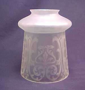 Vintage Frosted Iridescent Lamp Shade  