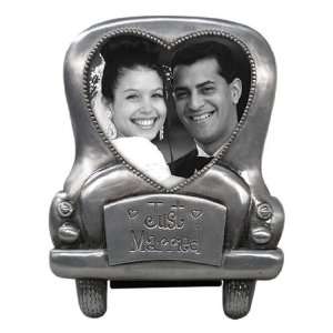  Just Married Wedding Picture Frame   4x6