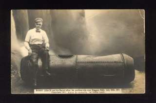 RPPC Bobby Leach  Man Over Niagara Falls  1911  
