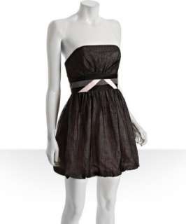 BCBGeneration black strapless puff skirt mini dress   up to 70 