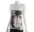 fluxus white burnout pixel scoopneck pocket boyfriend t shirt