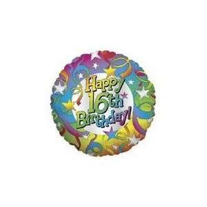  18 Happy 16th Birthday   Mylar Balloon Foil Health 