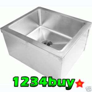 Stainless Steel Floor Mount Mop Sink (19Wx22Lx12H)  