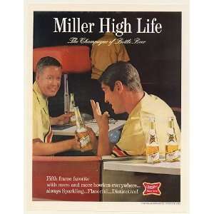  1967 Miller High Life Beer Bottle Men Bowlers Bowling 