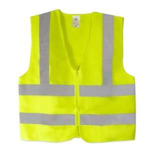   Vest with Reflective Strips   Meets ANSI/ISEA Standards, Size Large