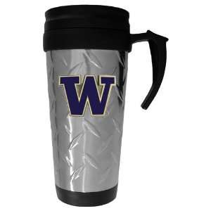  Washington Huskies NCAA Diamond Plate Travel Mug Sports 