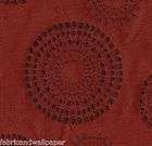 Contemporary Upholstery Fabric Red Brown Leaf Pattern  