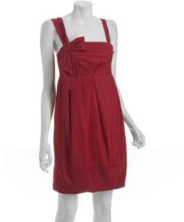 Marc by Marc Jacobs red lotus cotton faille Fiona bow dress 