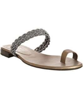 Ferragamo silver braided chain Grish flat sandals   up to 70 