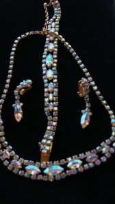 JEWELRY PIECES ARE MADE OF RHINESTONE CLEAR AND COLORED, BOREALIS(ALL 