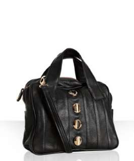 Bryna Nicole black leather Harlow studded top handle bag   
