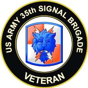  US Army Veteran 35th Signal Brigade Decal Sticker 5.5 