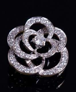   and diamond camellia pendant  