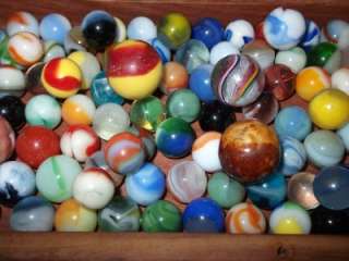 125 OLD, VINTAGE, ANTIQUE & SWIRL, CLAY MARBLES #SG 329  