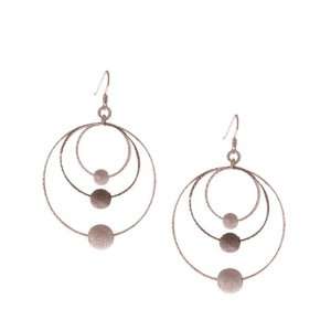   Multiple Large Circle Hanging Earrings with Sparkling Balls Jewelry