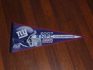   YORK GIANTS SUPER BOWL XLII PENNANT NFC CHAMPS PENNANT COVER INCLUDED