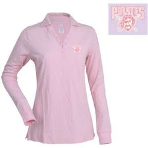  Pittsburgh Pirates Womens Fortune Polo by Antigua   Pink 