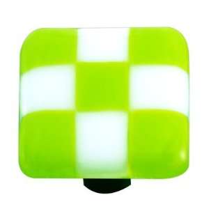   Lil Squares Cabinet Knob in Spring Green / White Post Color Aluminum