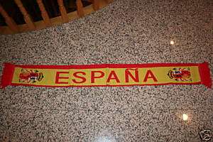 ESPANA FOOTBALL SOCCER SCARF FIFA WORLD EURO CUP NEW  