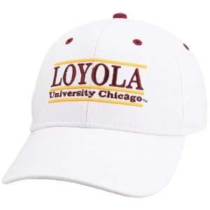  The Game Loyola Ramblers White 3D Bar Adjustable Hat 