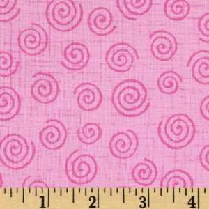  110 Wide Wide Quilt Backing Swirls Pink/Rose Fabric By 