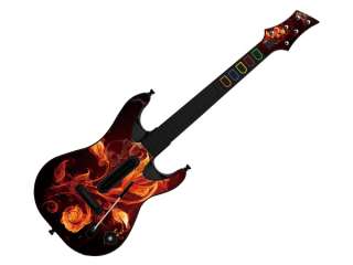 New For PS2 PS3 Guitar Hero 5 Sticker/Skin FlameFlower  