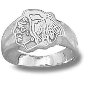 Chicago Blackhawks NHL Head Logo Ring 6.75 (Silver)  