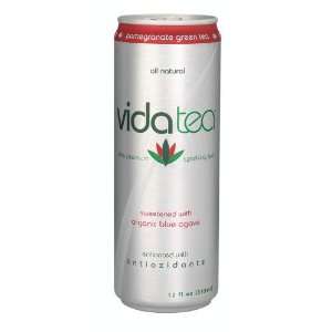  Vida Tea Pomegranate Green Tea, 12 Ounce (Pack of 24 
