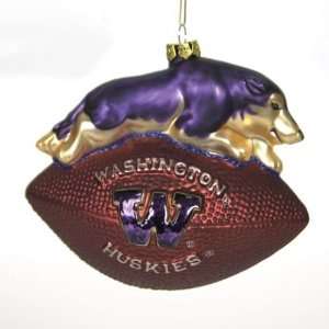 WASHINGTON HUSKIES MASCOT CHRISTMAS ORNAMENTS (2)  Sports 