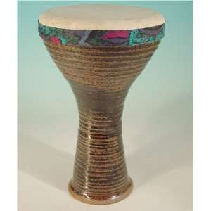   Ceramic Goatskin, Temoku Glaze Natural Goat Skin Musical Instruments