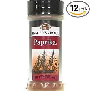 Traders Choice Paprika, 2.25 Ounce Plastic Jars (Pack of 12)