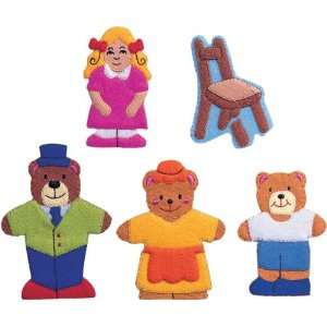   Three Bears Felt Finger Puppet Set (5 Finger Puppets) Toys & Games