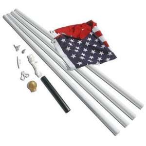  25 Foot Flagpole with 3x5 Embroidered US Flag Patio 