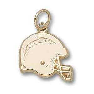 San Diego Chargers Solid 14K Gold Helmet Logo 3/8 Pendant