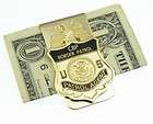 border patrol mini badge money clip 
