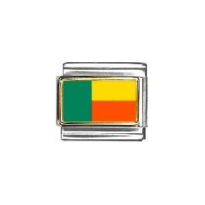Benin Flag Italian Charm Bracelet Link