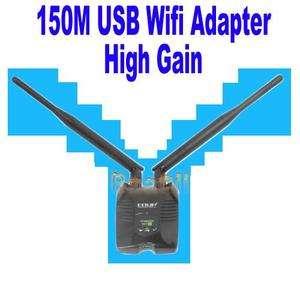 150M USB Wireless N High Gain Wifi Lan Network Adapter 2 Antenna 