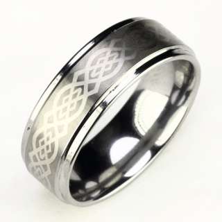   Celtic Knot Tungsten Carbide Anniversary Ring Wedding Band  