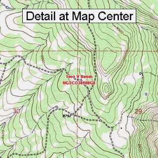 USGS Topographic Quadrangle Map   Two V Basin, Colorado (Folded 