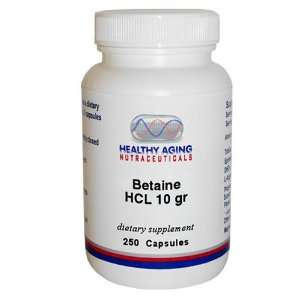   Nutraceuticals Betaine Hcl 10 Gr 250 Capsules