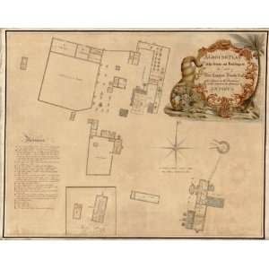 1821 map Plantations, Antigua and Barbuda 