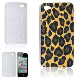  Plastic Leopard IMD Print Hard Back Cover for Iphone 4 4g 