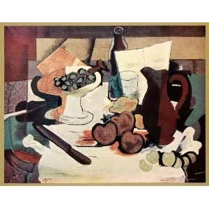  1935 Color Tipped In Print Georges Braque Fruit Still Life 