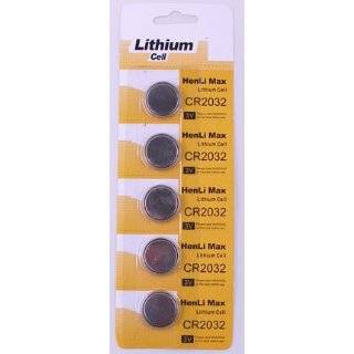   Pack of 5 CR2032 Lithium Button Cell 3 volt Batteries