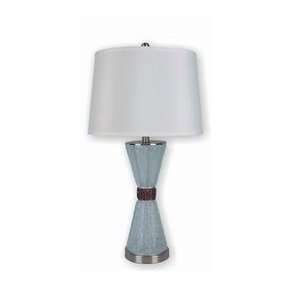    Red and Brown Contemporary Glass Table Lamp
