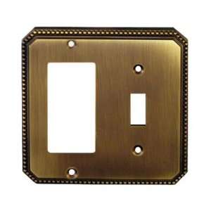   GFS SB Beaded   Shaded Bronze Switch Plate / 1 Toggle   1 Rocker Home