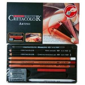  Cretacolor Artino Basic Drawing Tin Box Set of 10 Arts 
