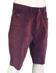 Quiksilver Mens Soft Pack Corduroy Walk Shorts Maroon 104188 WNE