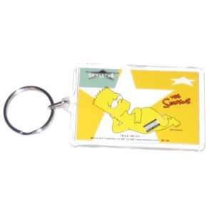  Simpsons Bart Star Lucite Keychain SK154 Toys & Games