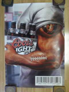NFL Football Poster Oakland Raiders Coors Beer Tattoo  